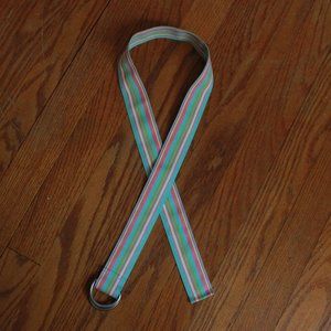 Unknown Brand Fabric Striped Belt